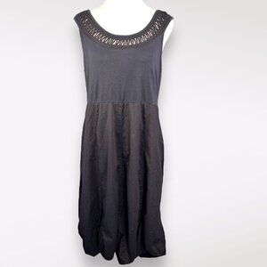 Figure Libre Black Sleeveless Midi Dress Cotton M